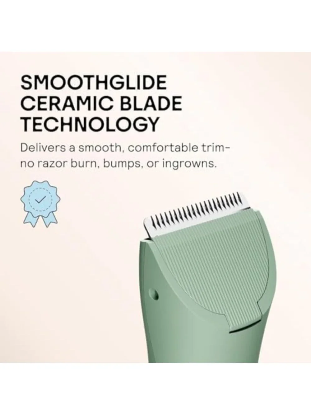 Unisex Body Hair Trimmer | Original Grooming Tool for Smooth Skin | Sage Color